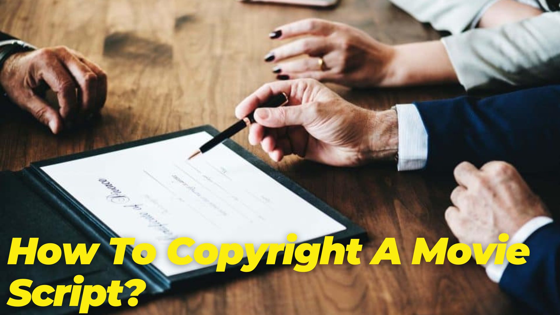How To Copyright A Movie Script?